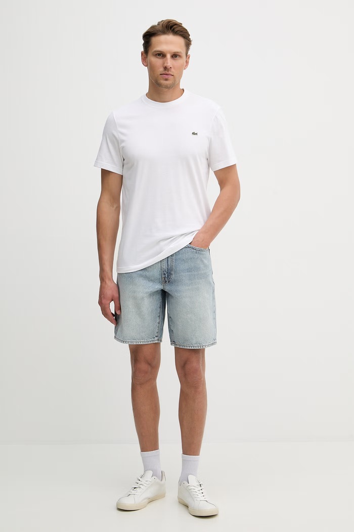 Lacoste тениска от памук мъжка TH2038 бежов AW24