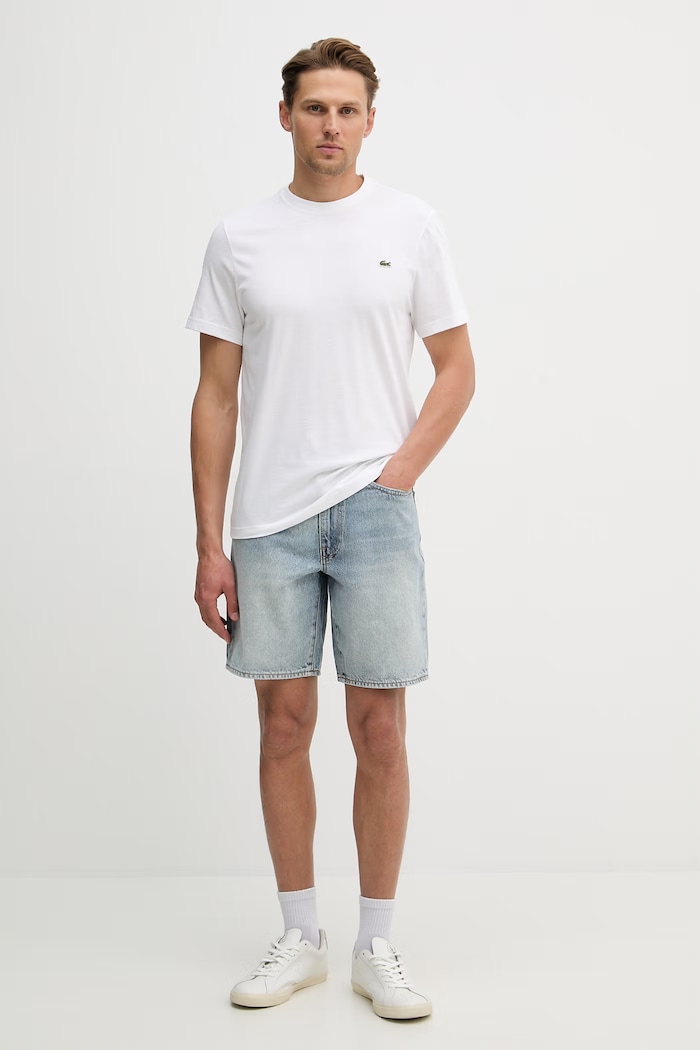 Lacoste тениска от памук мъжка TH2038 бежов AW24
