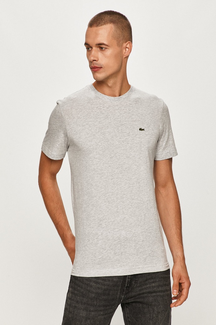 Lacoste tričko pánské bavlněné kulatý fialová TH2038