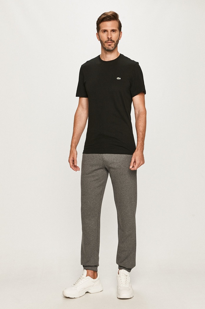 Lacoste T-shirt bawełniany męski TH2038 zielony AW24