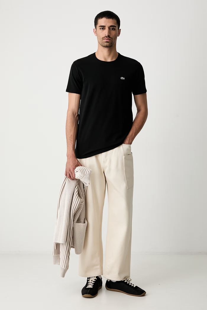 Lacoste футболка мужская хлопковая TH2038 чёрный AW24