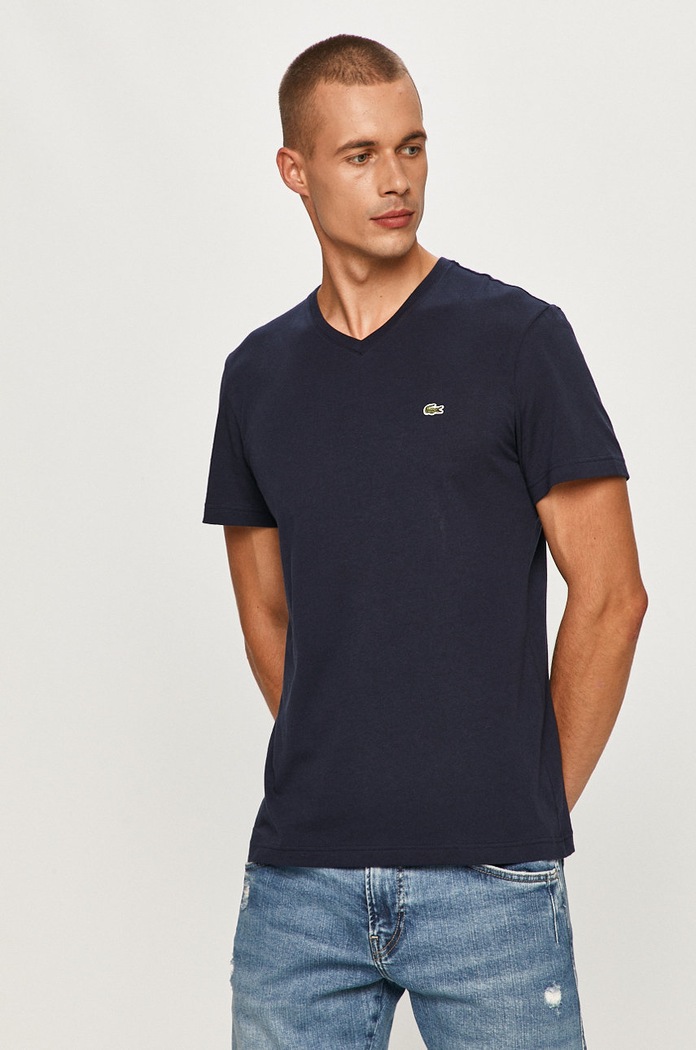Lacoste - T-shirt pamut sötétkék TH2036