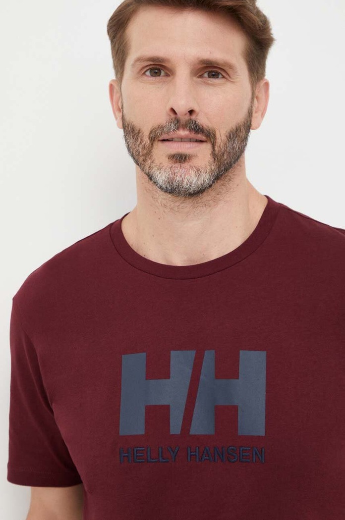Helly Hansen t-shirt HH LOGO T-SHIRT bordowy 33979