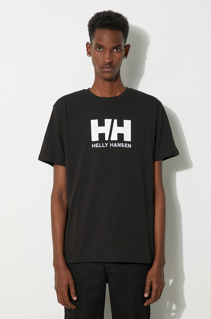 Helly Hansen t-shirt HH LOGO T-SHIRT applique black 33979