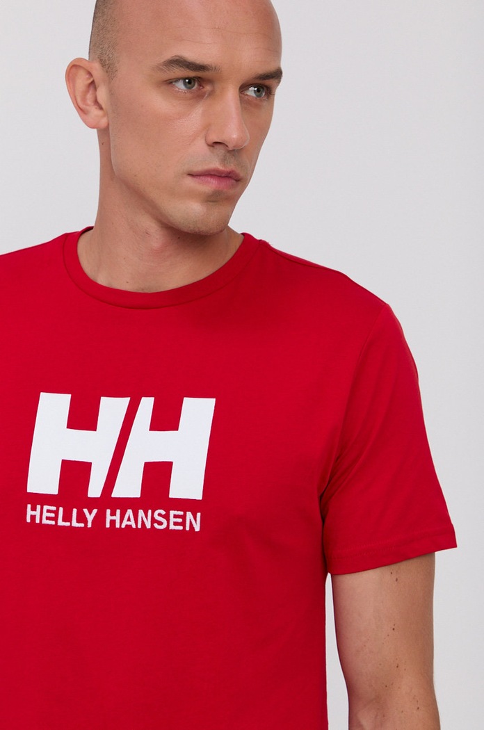 Helly Hansen t-shirt HH LOGO T-SHIRT aplikacja czerwony 33979