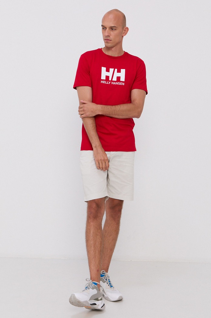 Helly Hansen t-shirt HH LOGO T-SHIRT 33979 czerwony SS24
