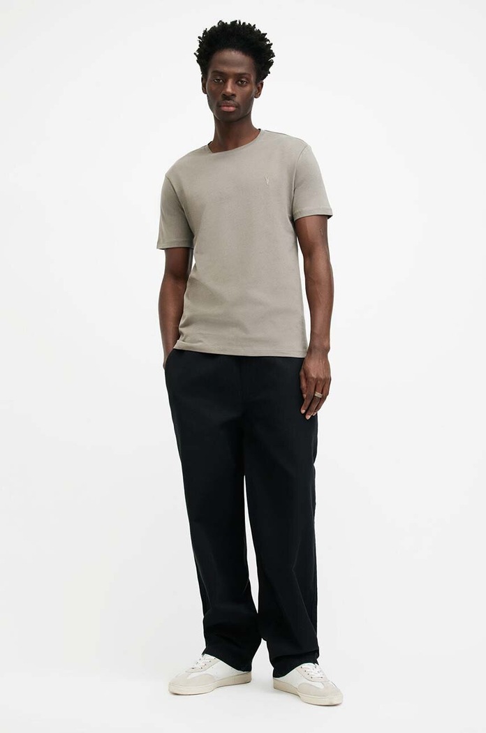 AllSaints t-shirt bawełniany BRACE SS CREW szary MD131G