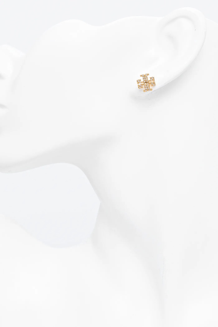 Tory Burch - Náušnice KIRA PAVE STUD 53423 zlatá SS21