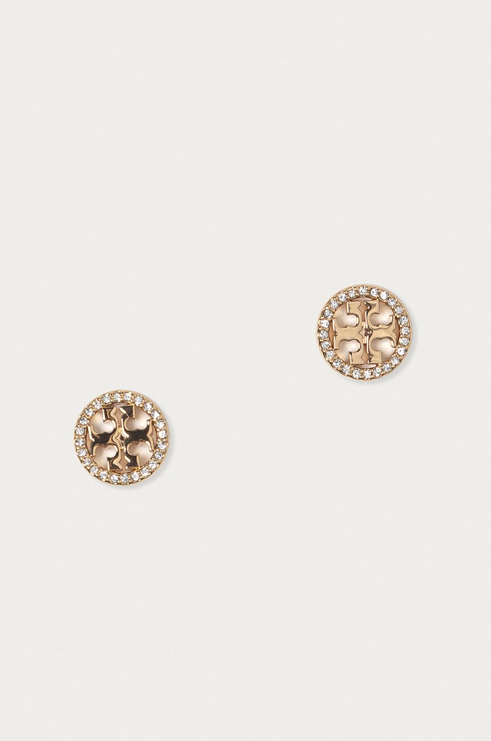 Tory Burch uhani MILLER PAVE STUD zlata 53422.