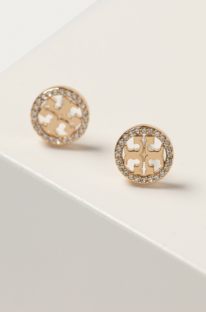 Tory Burch uhani MILLER PAVE STUD 53422. zlata SS21