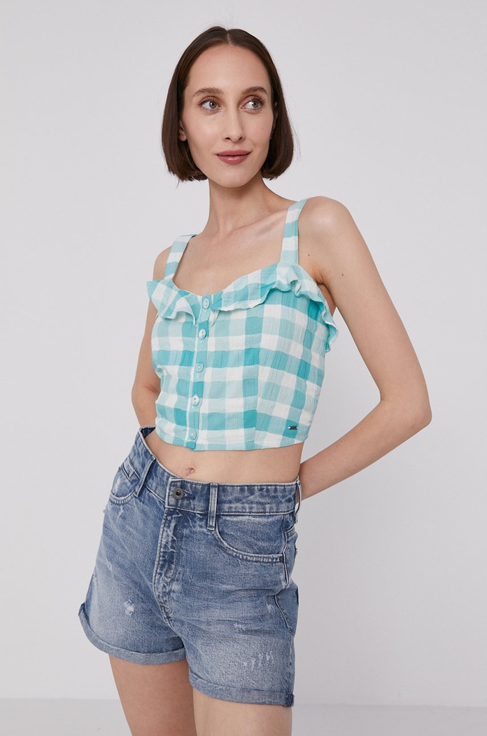 Μπλουζάκι Pepe Jeans VALENTINA casual τιρκουάζ PL303996.529