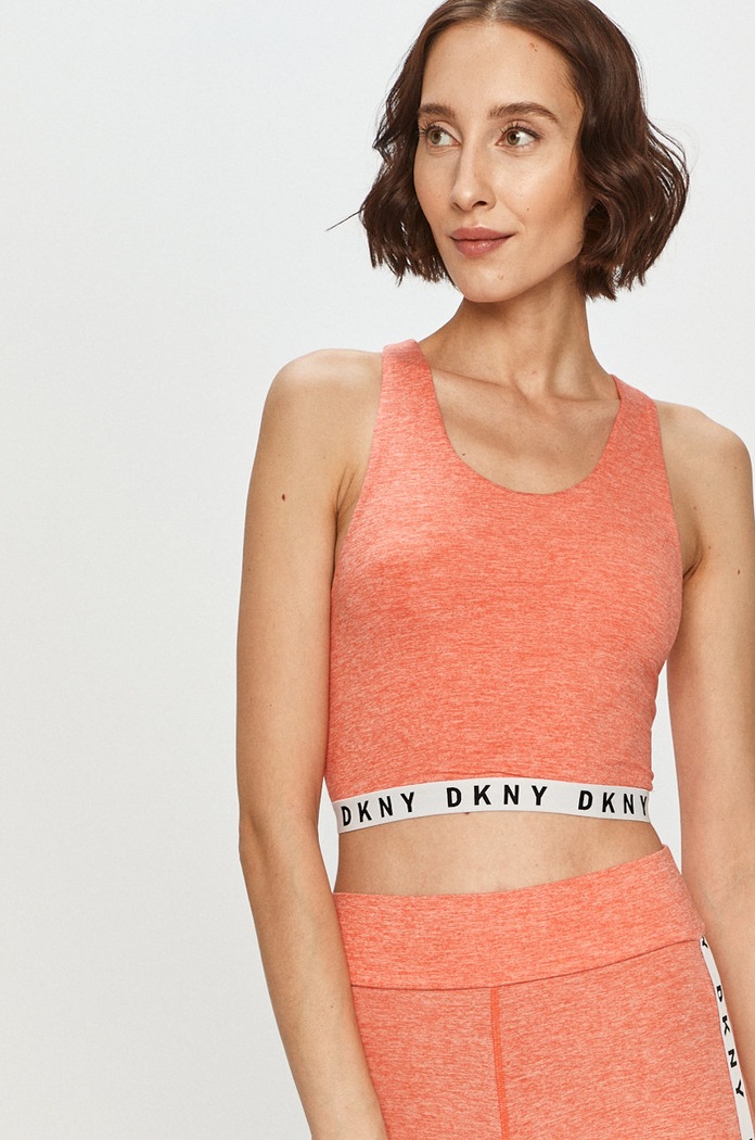 DKNY - Top πιτζάμας πλεκτό ύφασμα ροζ YI2122471