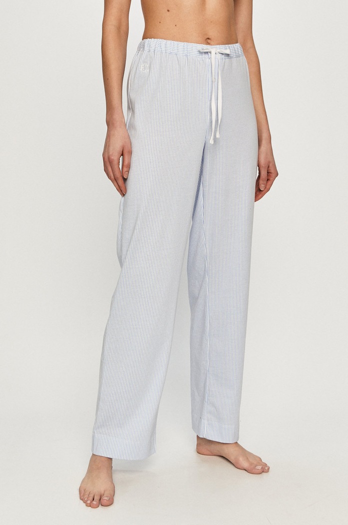 Lauren Ralph Lauren - Spodnie piżamowe ILN81794 tkanina niebieski ILN81794