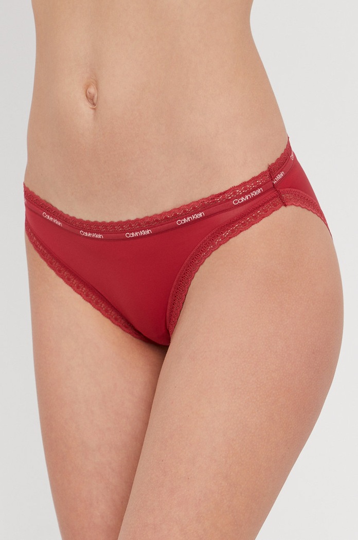 Calvin Klein Underwear - Бикини изчистен бордо 000QD3766E.4891