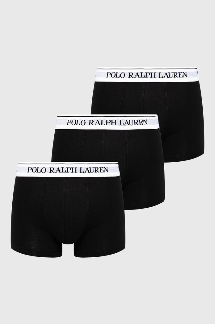 Boxerky Polo Ralph Lauren (3-pak) pletenina čierna 714830299008