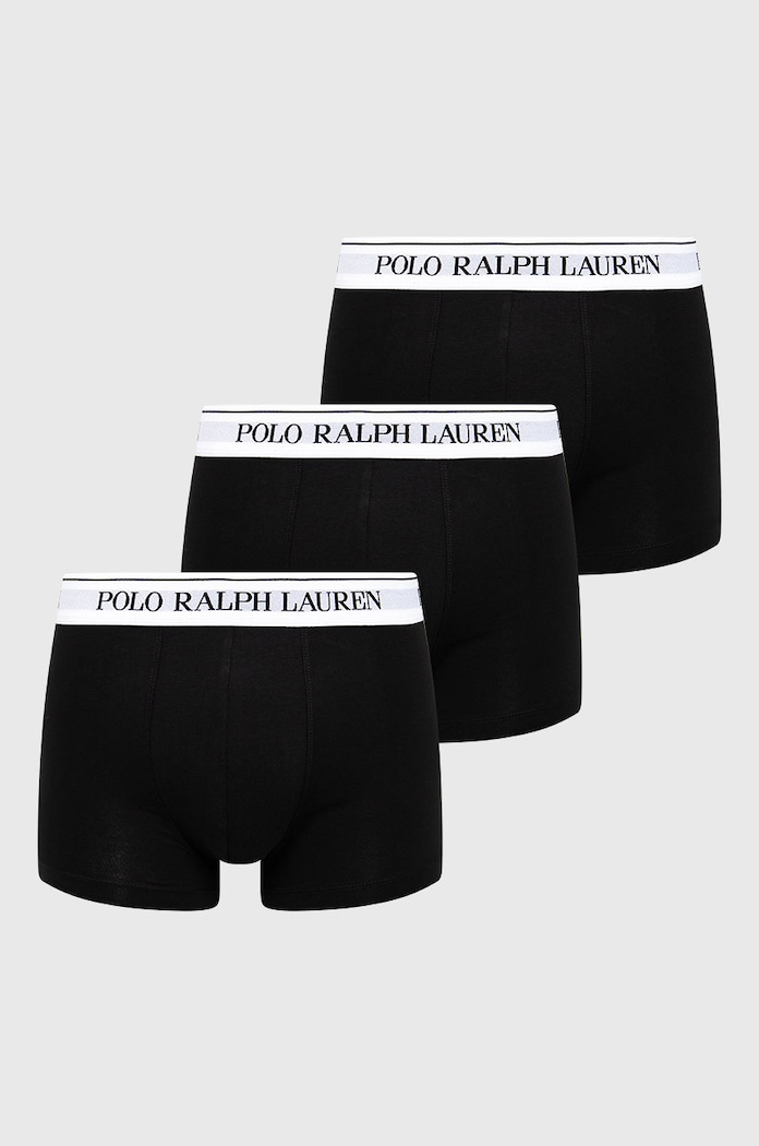 Boxerky Polo Ralph Lauren (3-pak) pletenina čierna 714830299008