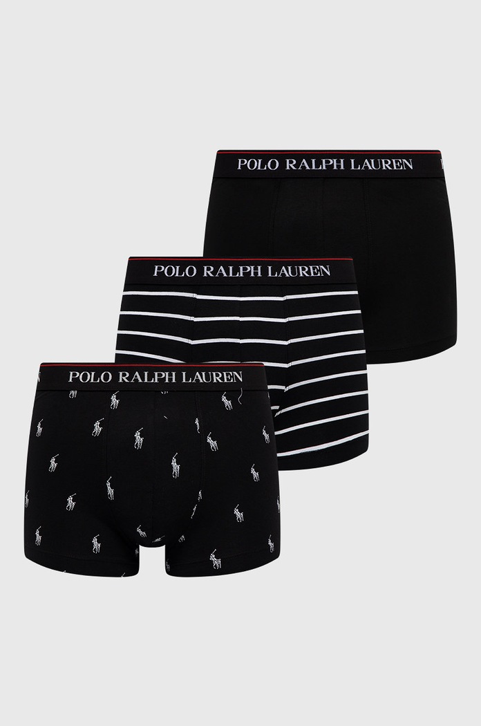 Boxerky Polo Ralph Lauren (3-pak) pletenina čierna 714830299009