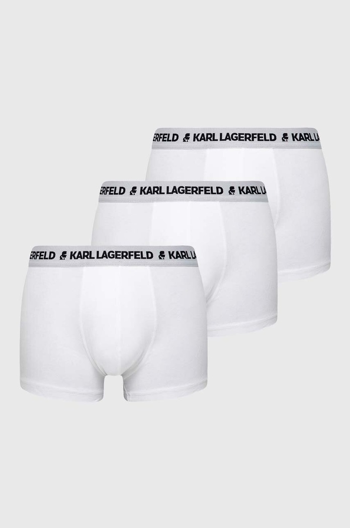 Boxerky Karl Lagerfeld 3-pack pletenina bílá 211M2102