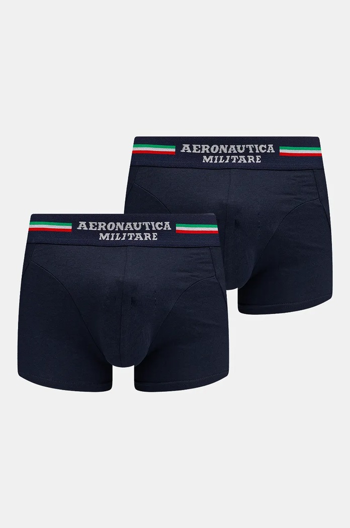 Aeronautica Militare Bokserki (2-pack) dzianina granatowy AM1UBX001