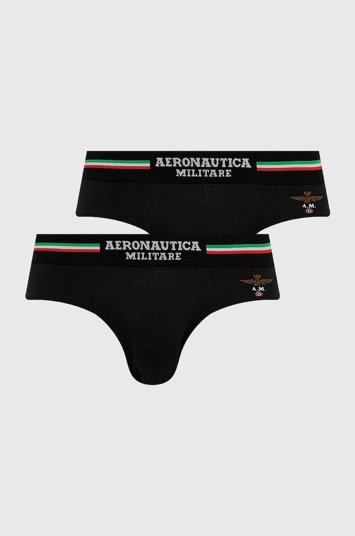 Aeronautica Militare alsónadrág (2-pack) nyomtatásos fekete AM1USL001