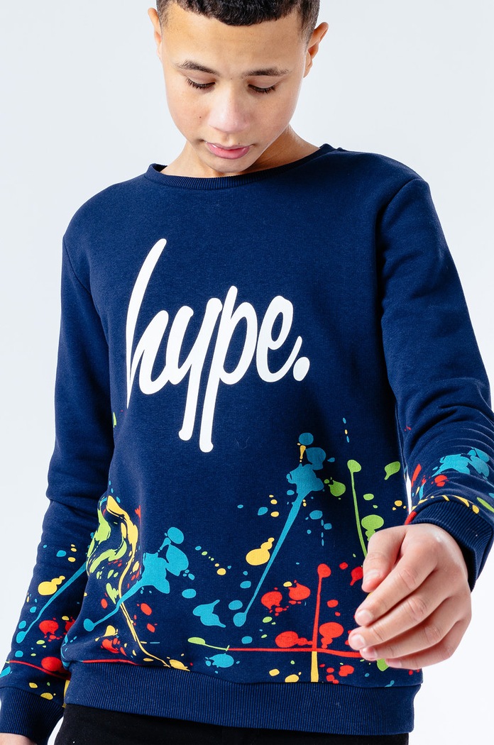 Hype gyerek felső NAVY SPLAT sötétkék YWF.375