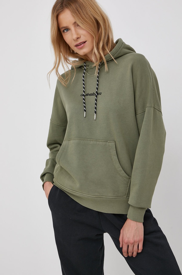 Quiksilver Bluza z kapturem zielony EQWFT03042