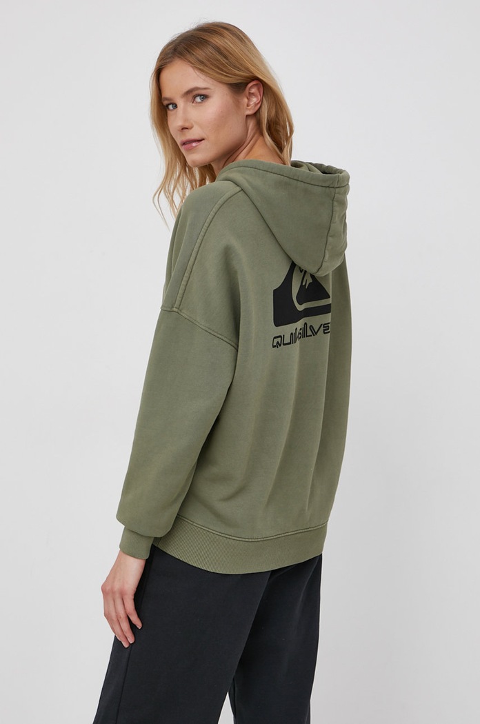 Odzież Quiksilver Bluza EQWFT03042 zielony