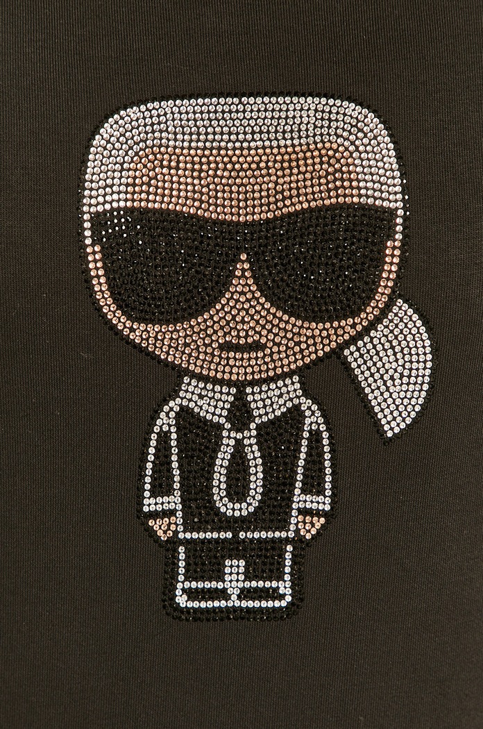 Karl Lagerfeld Bavlnená mikina 210W1822 čierna