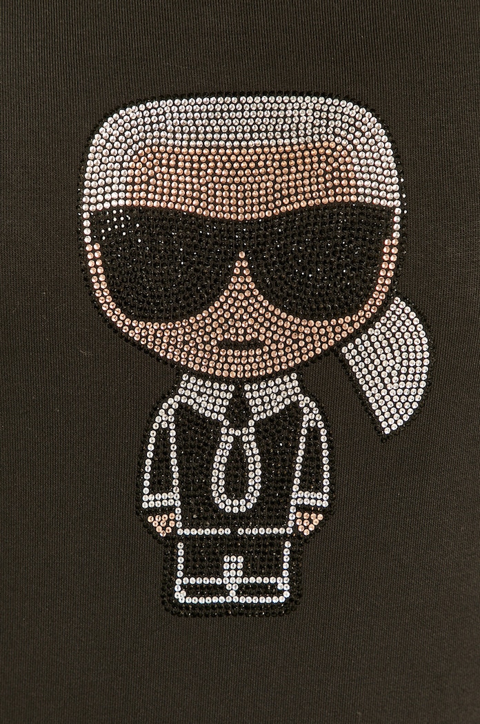 Karl Lagerfeld Bavlnená mikina 210W1822 čierna