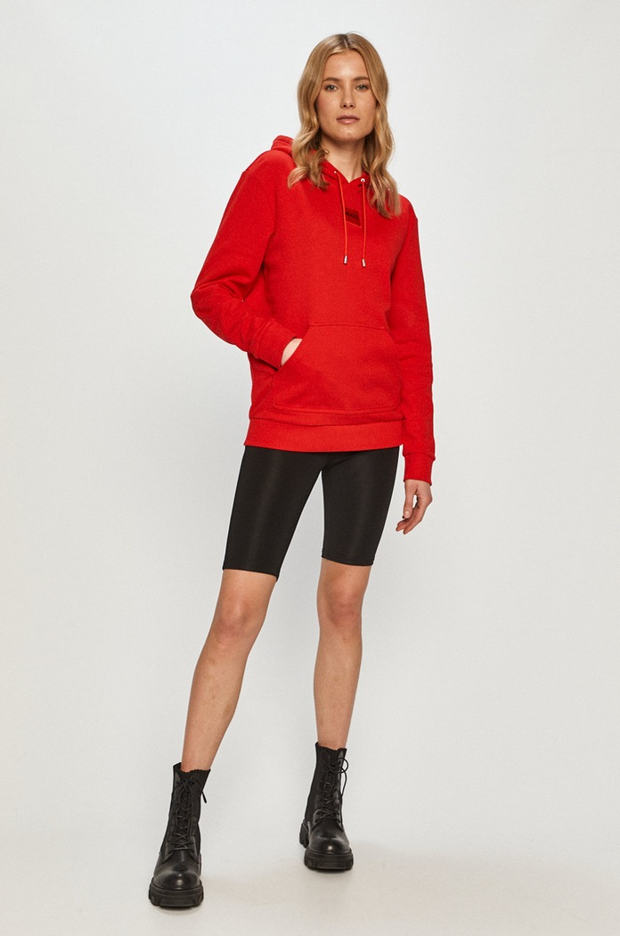 HUGO Bluza bawełniana 50455958 50455958 czerwony AW22