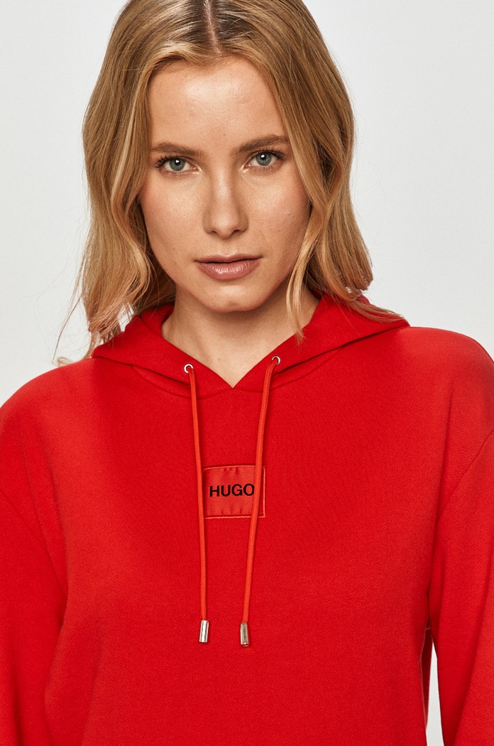 HUGO Bluza bawełniana 50455958 50455958 czerwony