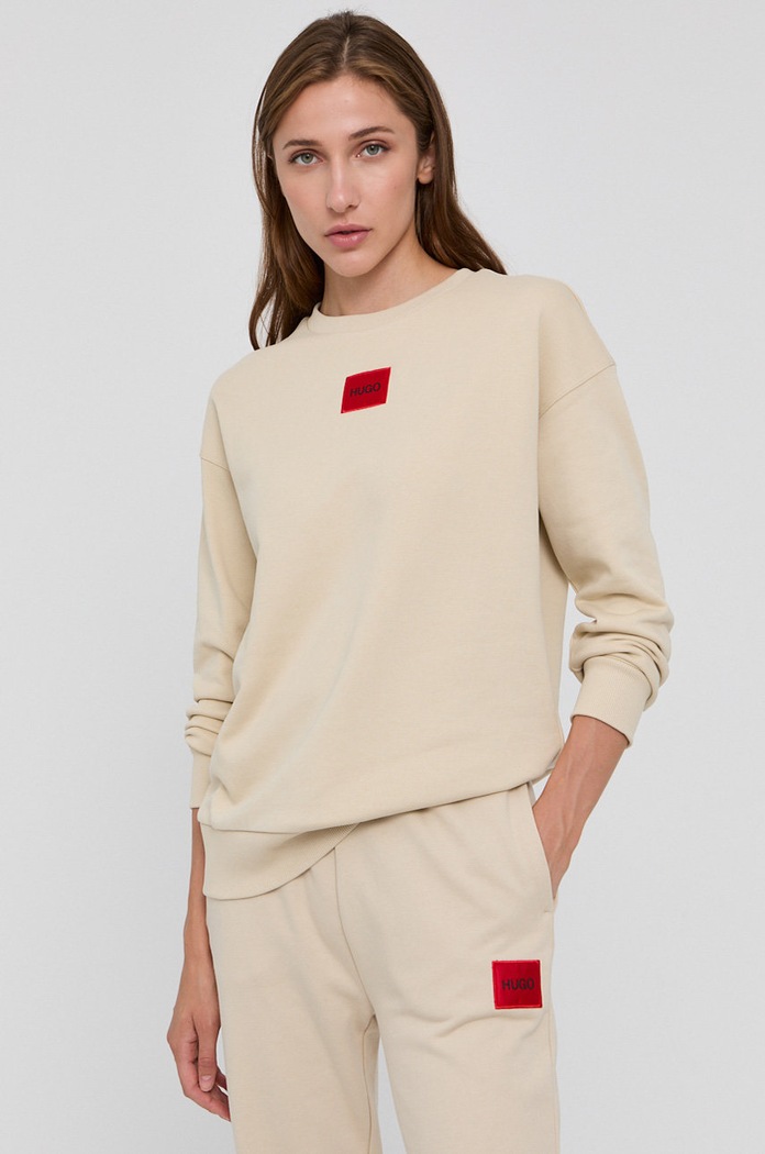 HUGO bluza bawełniana 50455971 50455971 beżowy AA00