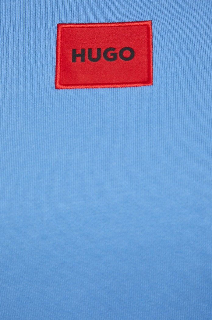 HUGO bluza bawełniana 50455971 niebieski
