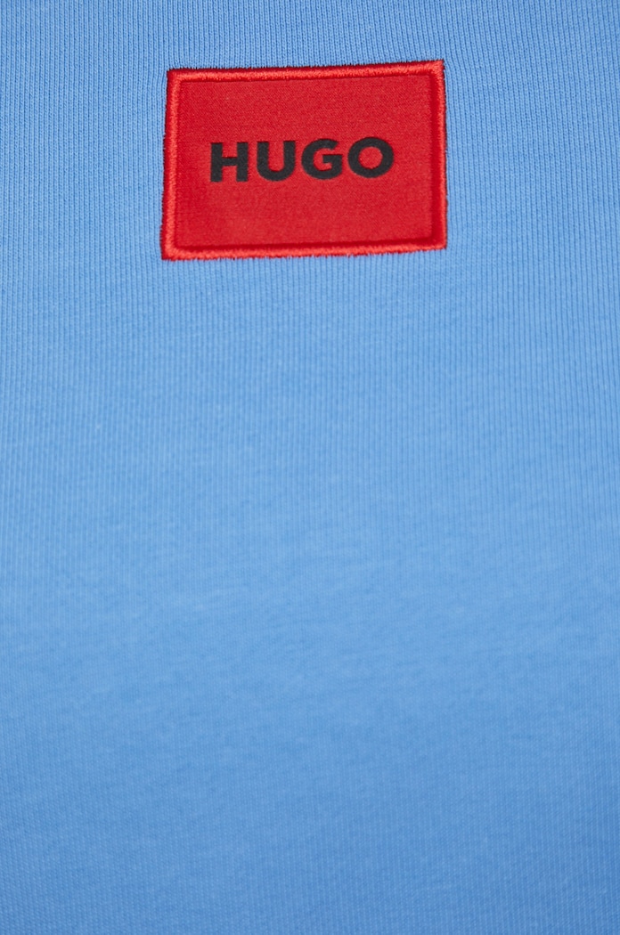 HUGO bluza bawełniana 50455971 niebieski