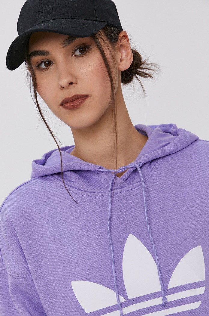 adidas Originals Bluza bawełniana GN2953 fioletowy GN2953
