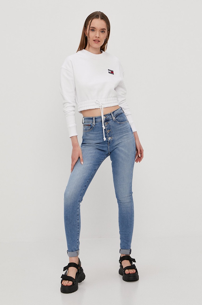 Mikina Tommy Jeans DW0DW09797.4891 biela SS21