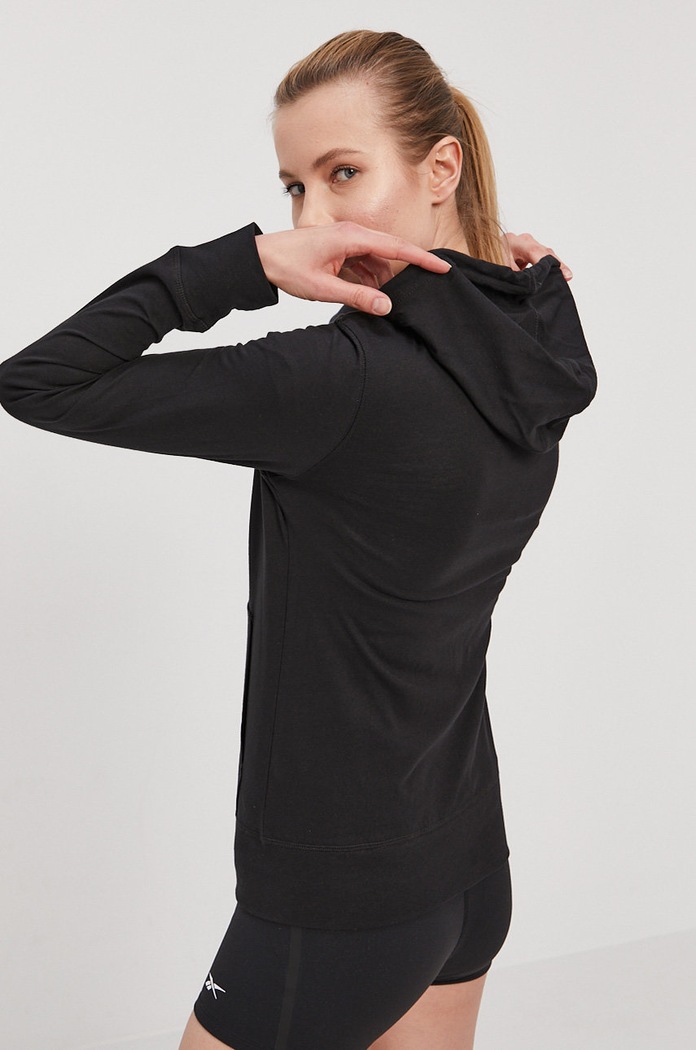 Îmbrăcăminte Reebok Hanorac de bumbac GL2548 GL2548 negru