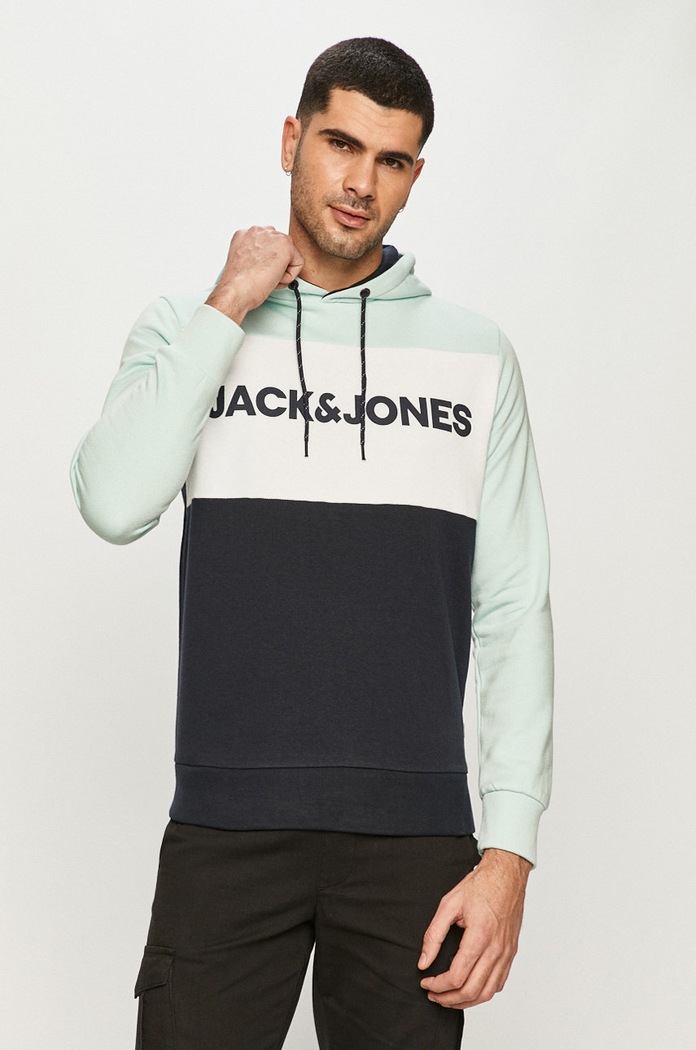 Jack & Jones - Mikina s kapucí tyrkysová 12172344