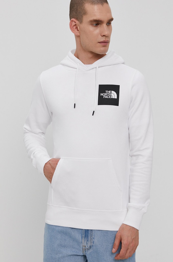Mikina The North Face s kapucí bílá NF0A55UVFN41