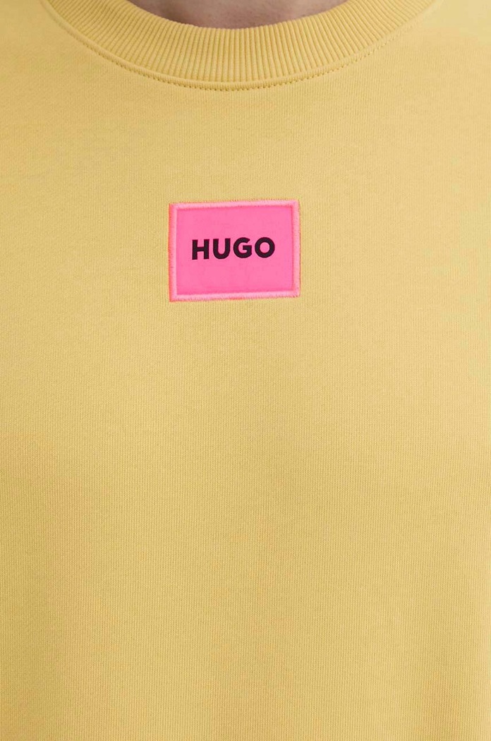 Bavlněná mikina HUGO Diragol212 50447964 žlutá