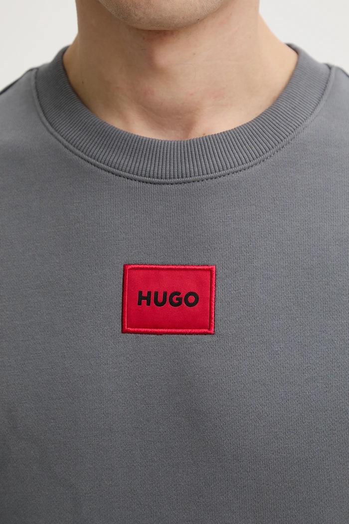 HUGO bluza bawełniana Diragol212 szary 50447964
