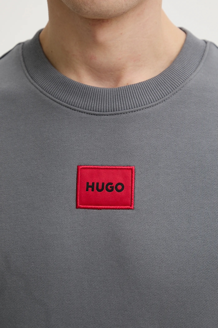 HUGO bluza bawełniana Diragol212 szary 50447964