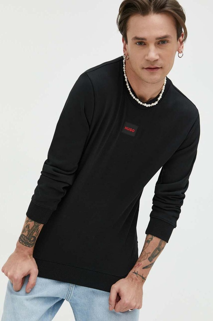 HUGO bluza bawełniana Diragol212 czarny 50447964