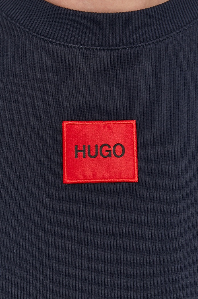Βαμβακερή μπλούζα HUGO San Jared-C 50447964 σκούρο μπλε