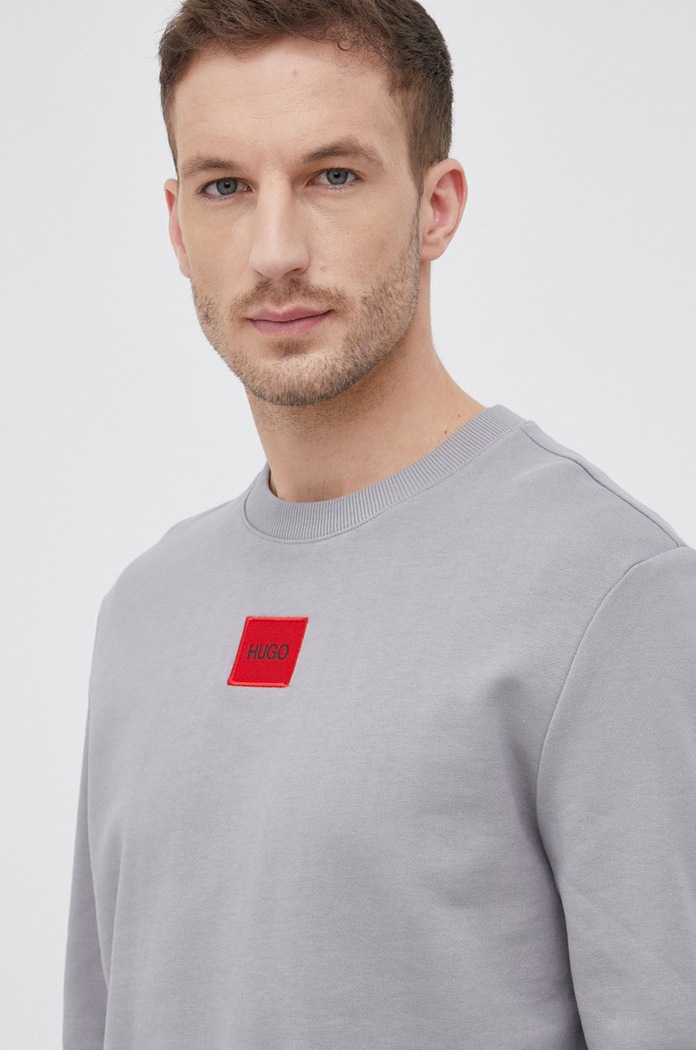 HUGO bluza bawełniana Diragol212 szary 50447964