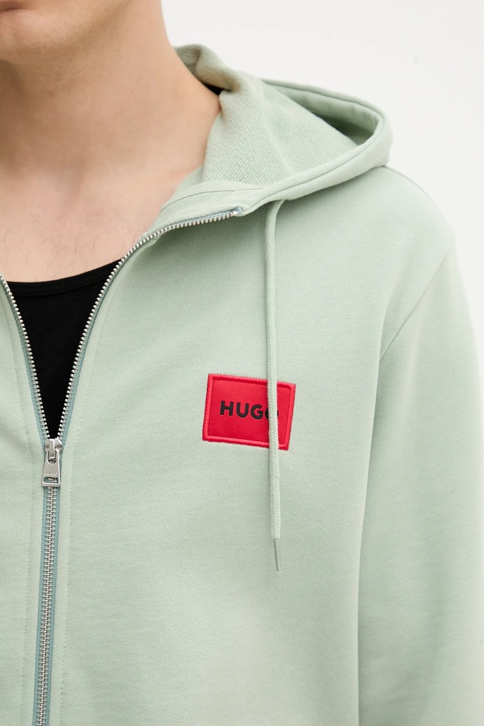 HUGO bluza bawełniana Daple212 50447972 zielony