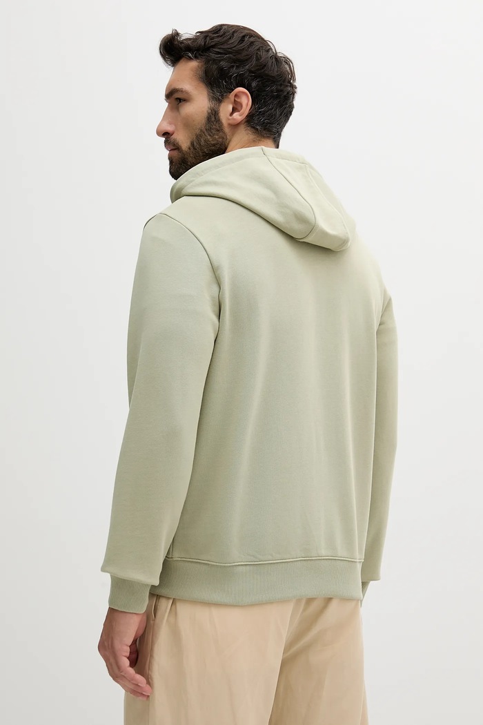 HUGO bluza bawełniana Daple212 50447972 zielony AW25