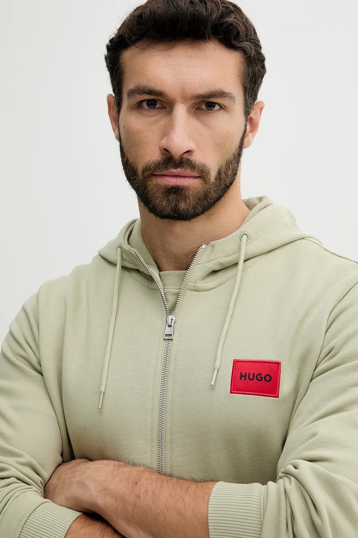 Odzież HUGO bluza bawełniana Daple212 50447972 zielony