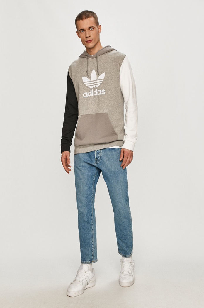 adidas Originals - Bavlněná mikina GR9748 GR9748 šedá SS21