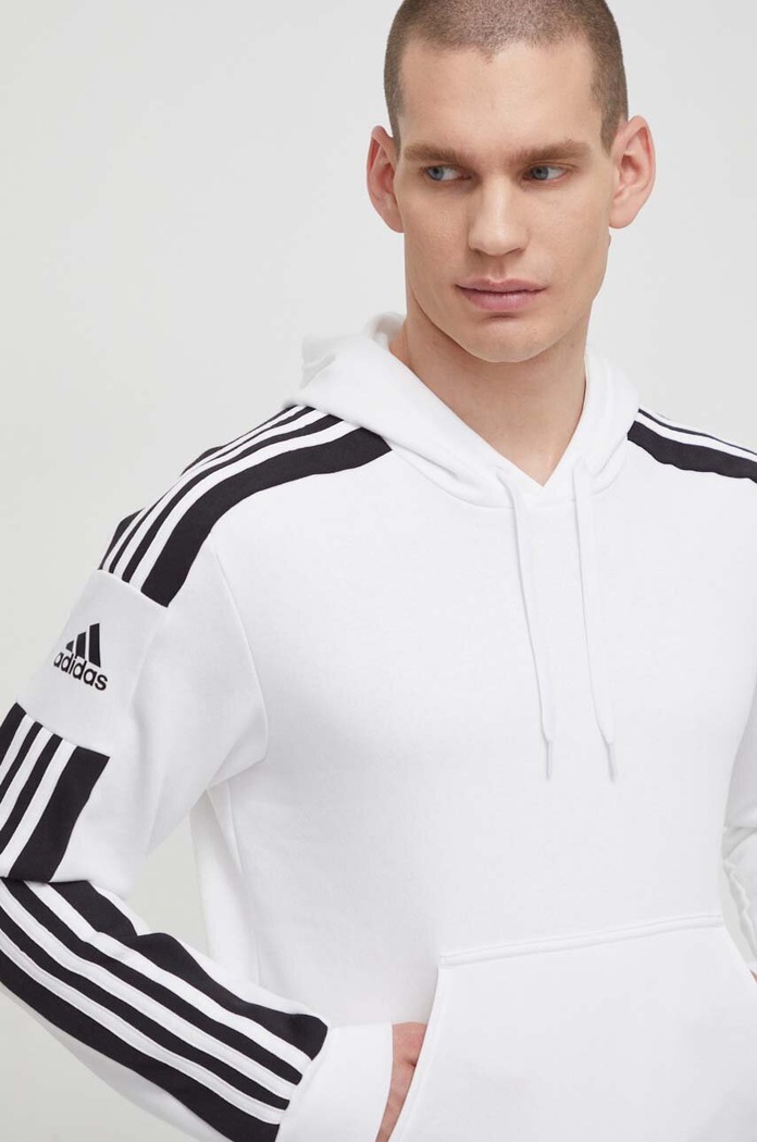 Mikina adidas Performance GT6637 s kapucí bílá GT6637